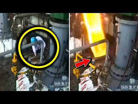 Moments Filmed Seconds Before Disaster at Work