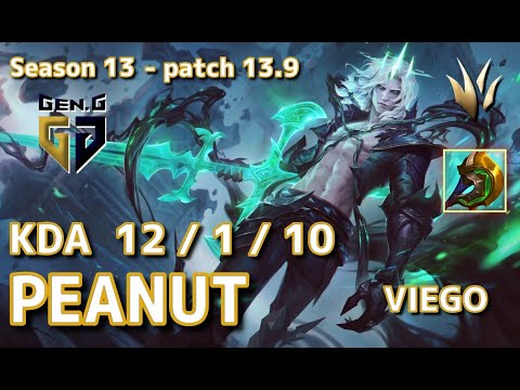 【EUWサーバー/D1】Gen.G Peanut ヴィエゴ(Viego) VS マオカイ(Maokai) JG - Patch13.9 EUW Ranked【LoL】