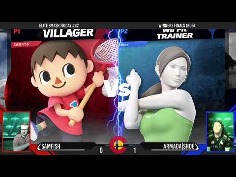 Elite Smash Friday #42 - SAMFISH (Villager) Vs. Shoe (Hero, Pikachu, WFT, Falcon, ZSS) - WF