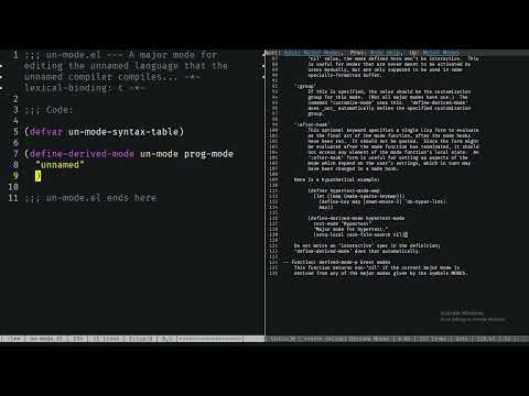 Compiler from scratch, for fun :p | Emacs Major Mode and Breaking Function Parsing | 019