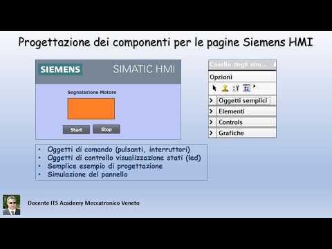 Progettazione di comandi e controlli per le pagine Siemens HMI - Semplice programma e simulazione