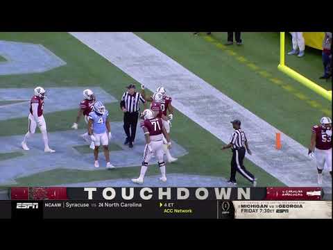 2021 Dukes Mayo Bowl USC vs UNC - Kevin Harris 1 Yd Touchdown Run