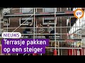 "Als het terras niet op straat mag, dan maar de hoogte in"