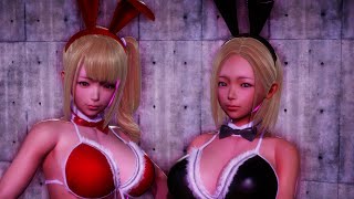 【黒ギャル④】バニーガール姿でダンスで激しく乳揺れ黒ギャルのステージショー