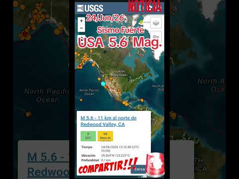 #Sismo #USA #California 5.6 de Magnitud #Precaucion ante #Replicas #Terremoto #Noticia #Compartir