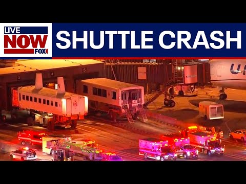Video | Multiple hospitalized after shuttle crash at DC airport