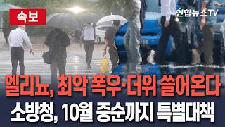 [????속보] '엘리뇨' 국지적 기습 폭우·살인더위 온다…소방청, 10월 중순까지 특별 대책 "재난 초기부터 최고수위 대응" / 연합뉴스TV(YonhapnewsTV)