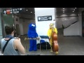 Cookie Monster And A Chicken Playing Instruments