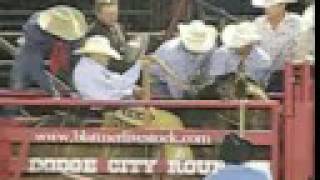 preview picture of video 'Horse Shocked at Dodge City Roundup Rodeo'