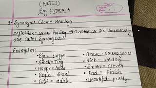 Exploring synonym and antonym all in one with example 👍