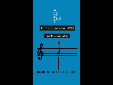Descoperiți notele muzicale în Cheia Sol