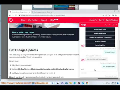 Frontier Service Outage Map
