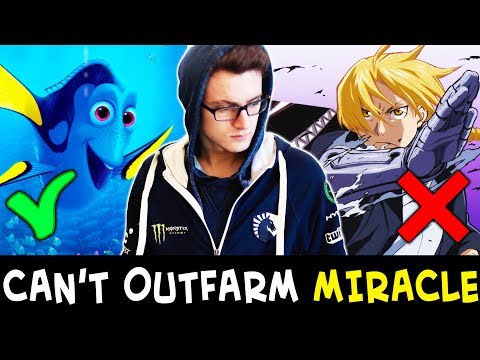 MagE- picked BEST FARMING hero vs MIRACLE — still can't beat M-GOD