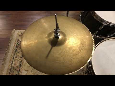 Vintage 14” Zildjian A Trans Stamp Hi-Hat Cymbal Pair 612/718g #438