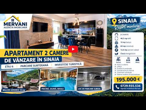 Apartament de lux cu 2 camere, de vanzare la Sinaia — Video