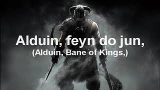 Skyrim The Song of the Dragonborn with lyrics