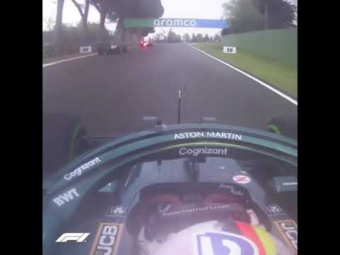 Imola GP | sebastian vettel overtakes Esteban ocon (onboard)