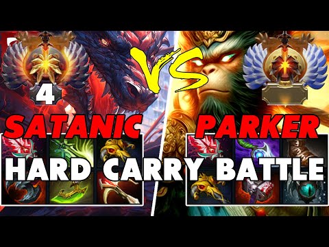 SATANIC (DRAGON KNIGHT) vs PARKER (MONKEY KING) - Battle Of Hard Carry Dota 2 Players - Z Dota 2