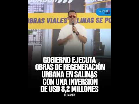 Gobierno ejecuta obras de regeneración urbana en Salinas con una inversión de USD 3,2 millones