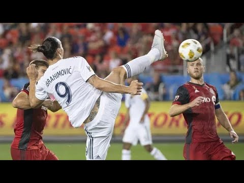 "Zlatan Ibrahimovic destroys goal keeper with an unreal spinning back heel flick"