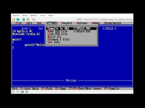Norton Commander and Borland Turbo C on Dos 3.2