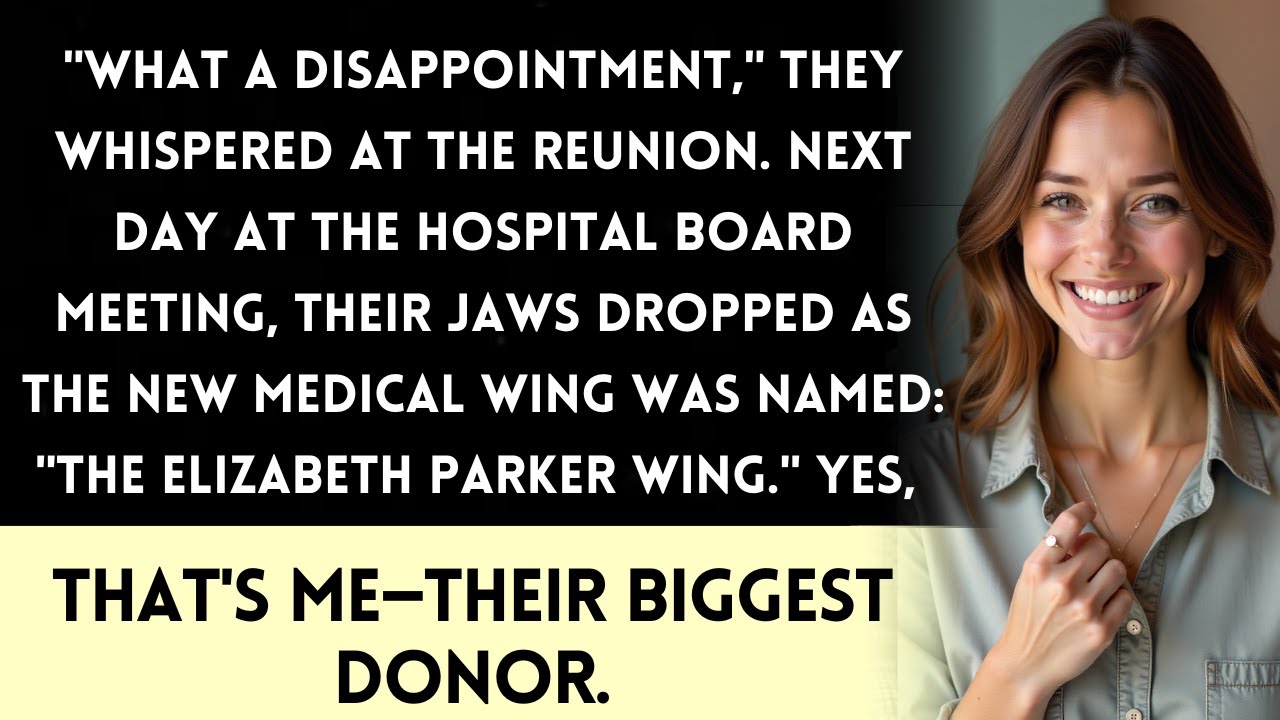 They Called Me A Failure At The Family Reunion—Then My Name Appeared On Their Hospital's New Wing