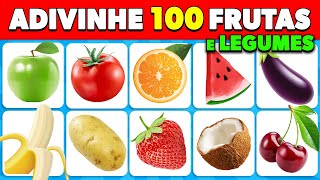 Adivinhe 100 FRUTAS e LEGUMES em 3 segundos 🍎🥑🍍 | FÁCIL a IMPOSSÍVEL