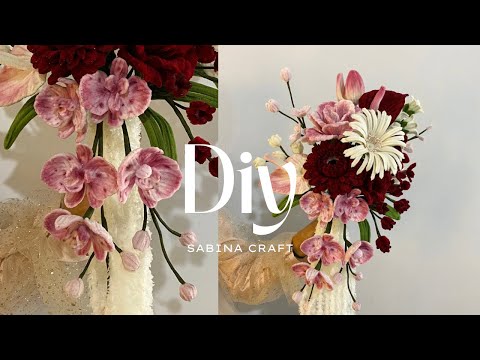 How to Make Phalaenopsis Orchid Flower with Pipe Cleaner | DIY Orchid Flower