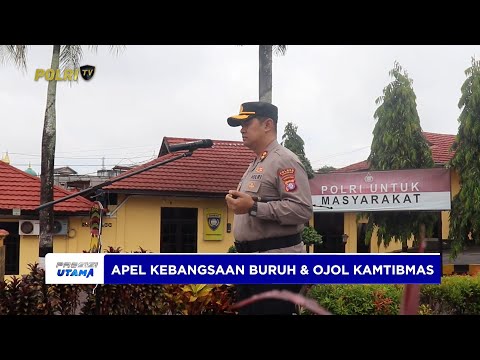 POLRES KOBAR APEL AKBAR KEBANGSAAN BURUH DAN OJOL KAMTIBMAS