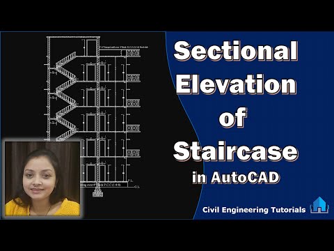 How to draw Sectional Elevation Of Staircase in...
