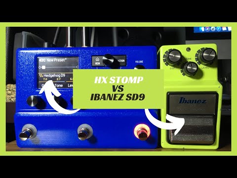 Line6 Helix HX Stomp Hedgehog D9 (Maxon) 🎧 Vs 🎧 Ibanez SD9 Sonic Distortion 🎸