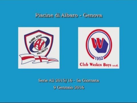Serie A2 2015/16 (5° Giornata) - Albaro Nervi vs. Club Wasken Boys 6-9