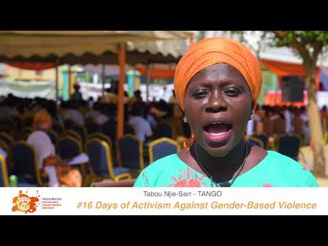Mrs. Tabou Njie-Sarr of TANGO shares her #iBelieve message for 16 Days of Activism against GBV