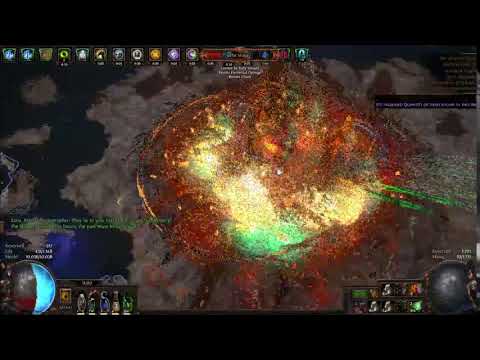[3.11] Path of Exile Low Life DD + VD Spellslinger Damage Showcase vs Shaper damage reduction start.