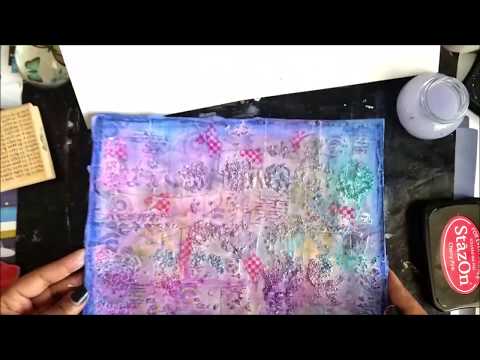 From Fail to Save! Textured Mess Mixed Mixed Media Background with Scribble sticks and Neocolor II