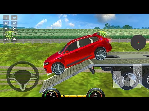 Transporting Car on Trailer Truck - Car Transport Simulator 2022 - Android Gameplay