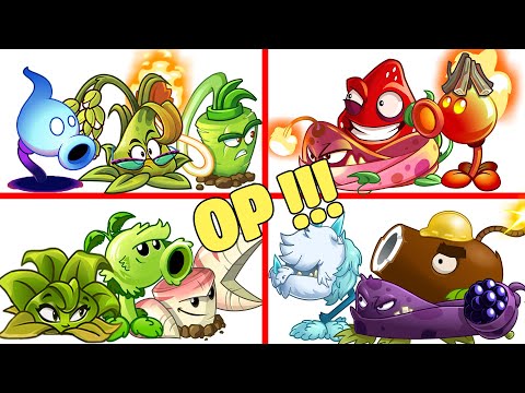 PvZ 2 4 Super Team Plants Vs Team Zombies Part 26 - Team So OP !!!