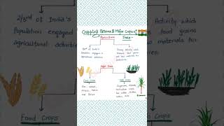 Cropping pattern and major crops of India 🇮🇳#agriculture #crops #india #class10 #geography #viral