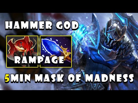 Epic Sven Builds First Item 5MIN Mask of Madness & RAMPAGE | Guides Gameplay - Dota 2 7.27