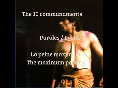 Les 10 commandements La peine maximum/ The maximum penalty english français paroles lyrics