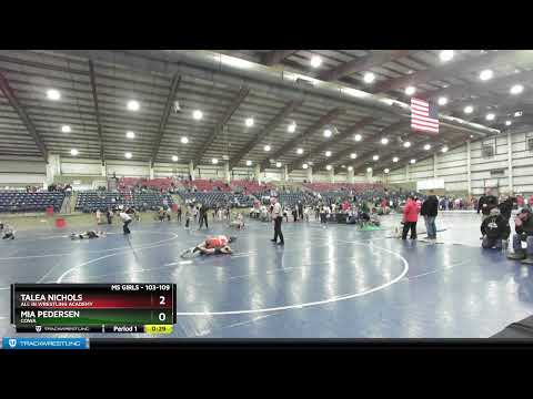 103 Lbs 1st Place Match - Talea Nichols, All In Wrestling Academy Vs Mia Pedersen, COWA E2b2