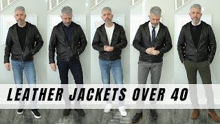 How To Wear A Black Leather Jacket Over 40
