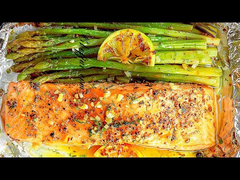 Baked Salmon and Asparagus in Foil