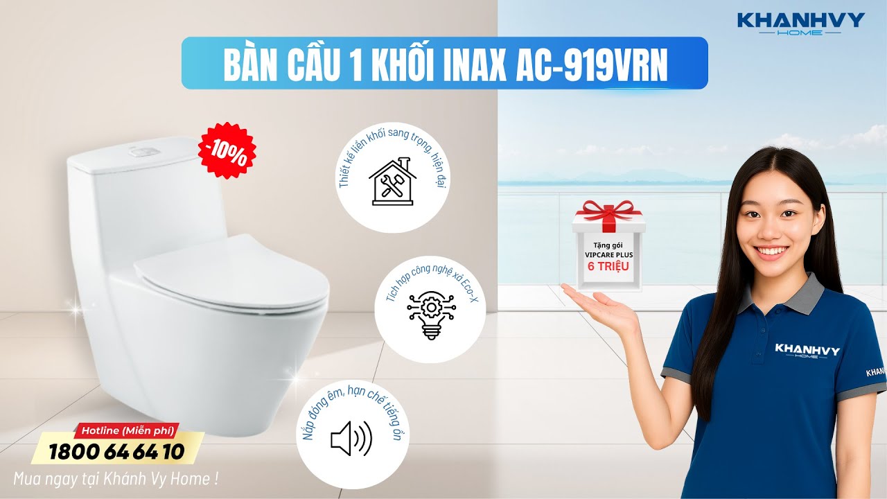 Bàn cầu 1 khối Inax AC-919VRN