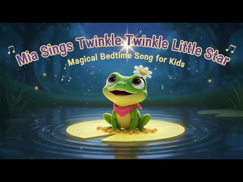Mia singt „Twinkle Twinkle Little Star“, ein magisches Gutenachtlied für Kinder