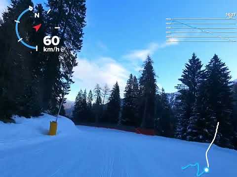 Madonna di Campiglio ski area, Folgarida, blue ski run 2, incredible ski piste.