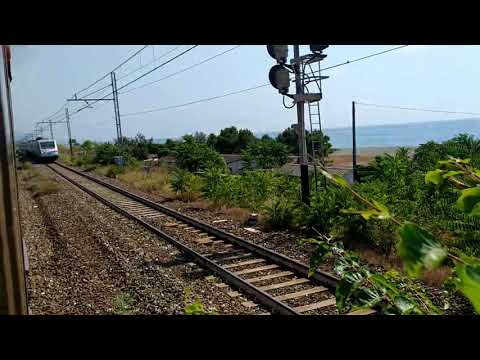 Incrocio tra Treno degli Dei e Frecciargento a Paola