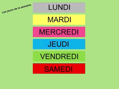 Les jours de la semaine, les mois de l'année et les saisons