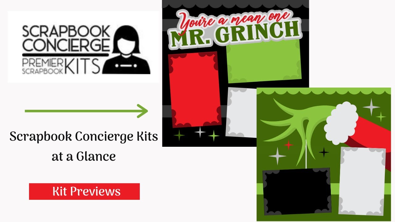 Scrapbook Concierge - Holiday Layout Kits at a Glance