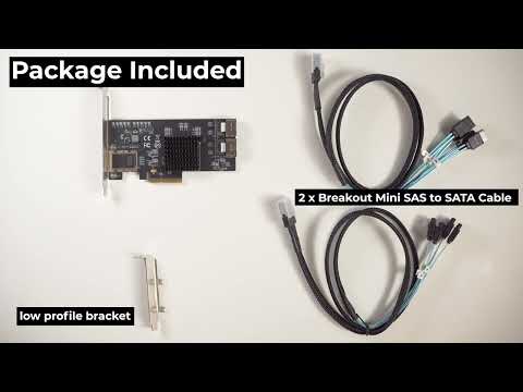 8 Port SATA III PCI-e x4 Controller Card Dual SFF-8087 Interface SYBA  SI-PEX40137